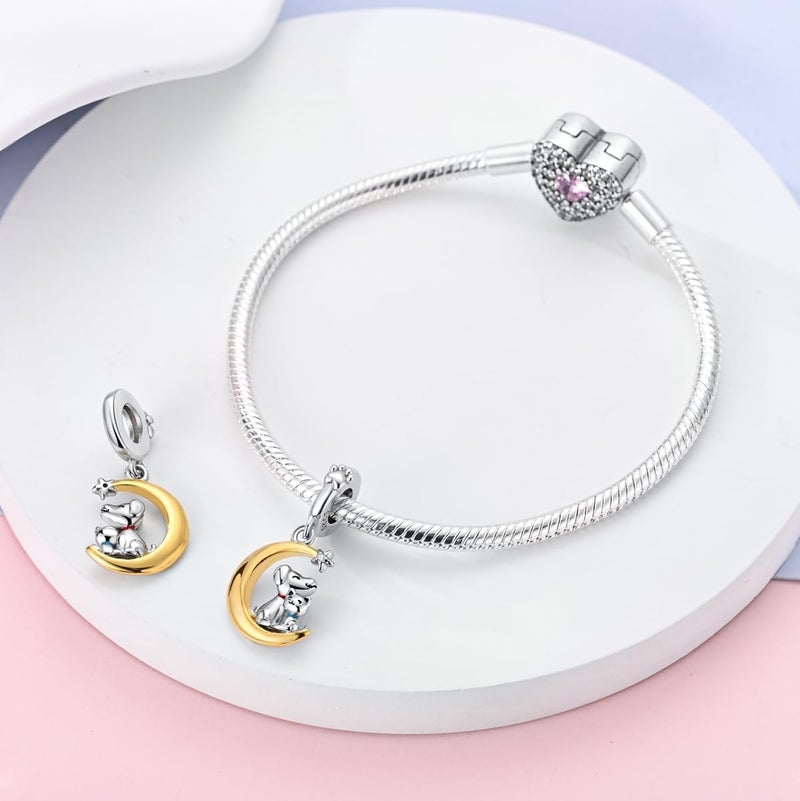 Hapour Store 925 Sterling Silver Charms for Bracelets Necklace European Jewelry Pendant Beads Charm for Women Mom - Image 1